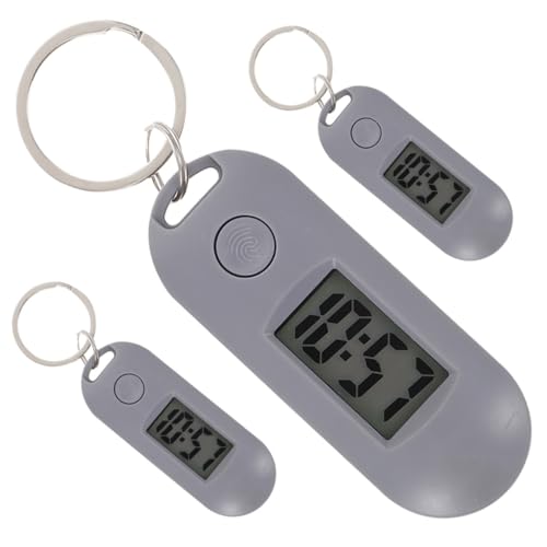 HOLIDYOYO 3stücke Hängeuhren Schlüsselanhänger Digitale Uhr Kleine Elektronische Uhren Tragbare Schlüsselanhänger Uhren Prüfungsuhren Studenten Taschenuhr Uhr von HOLIDYOYO
