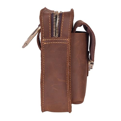 HOLIDYOYO Vintage Multifunktionale Handy Hüfttasche für Outdoor Tragbare Umhängetasche für Smartphone Geldkarten und Schlüssel für Männer und Alltag von HOLIDYOYO