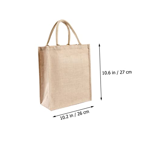 HOLIDYOYO Wasserdichte Jute Tragetasche Reusable Einkaufstasche Handlich Vielseitig für Outdoor Strand Picknick Camping Alltag von HOLIDYOYO