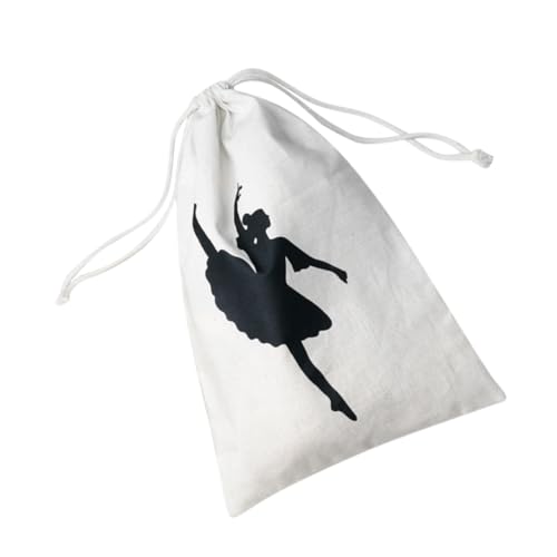 HOLIDYOYO Wasserdichter Canvas Ballettschuhtasche mit Kordelzug Robust und Tragbar Mittlere Kapazität für Spitzenschuhe und Tanzzubehör Vielseitig für Mädchen Tanz und Reisen Geeignet von HOLIDYOYO