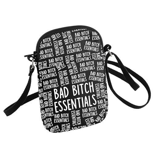 HOLLP Lustiges sarkastisches Geschenk Bad B*tch Essentials Crossbody Bag B*tch Umhängetasche Boss Lady Geschenk Beste Freundin Geschenk, Essentials B HOLLP Lustiges sarkastisches Geschenk Bad B*tch Essentials Crossbody Bag B*tch Umhängetasche Boss Lady Geschenk Beste Freundin Geschenk, Essentials B von HOLLP