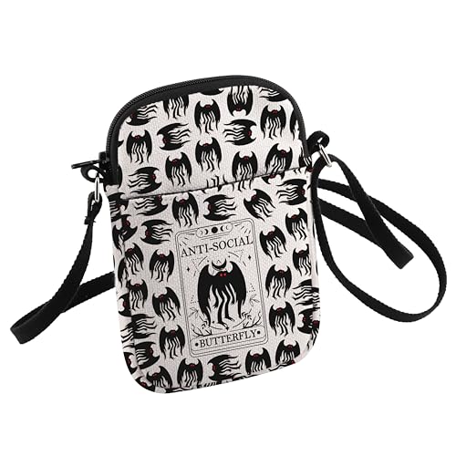 HOLLP Mothman Antisoziale Schmetterlings-Umhängetasche, Cryptid Creature Geschenk, Mottenmann, Tarot-Umhängetasche, Mothman B von HOLLP
