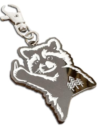 HOLZBRÜDER Schlüsselanhänger Frecher Waschbär aus Emaille - Passender Charm für unseren Rucksack von HOLZBRÜDER