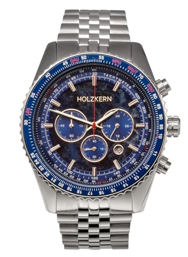 HOLZKERN Herrenuhr Chronograph Openhorizon Marmor Blau 9010631018306 HOLZKERN Herrenuhr Chronograph Openhorizon Marmor Blau 9010631018306 von HOLZKERN