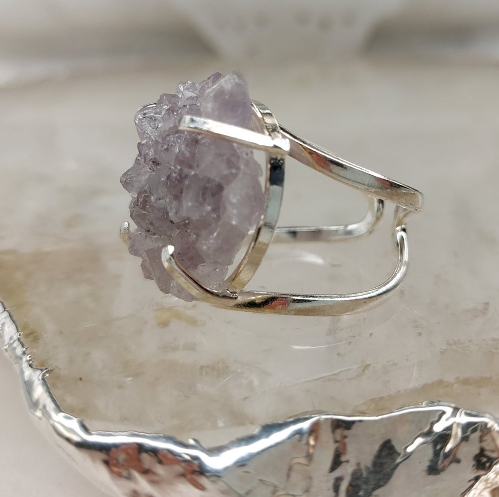 Ring Amethyst Cluster Ring Amethyst Cluster von HOLZKRISTALL