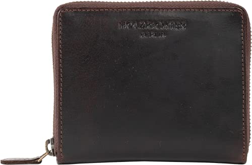 HOLZRICHTER Berlin Geldbörse No 8-1 (M) Marone - Minimalistisches Vintage Portemonnaie handgefertigt aus Premium-Leder von HOLZRICHTER Berlin