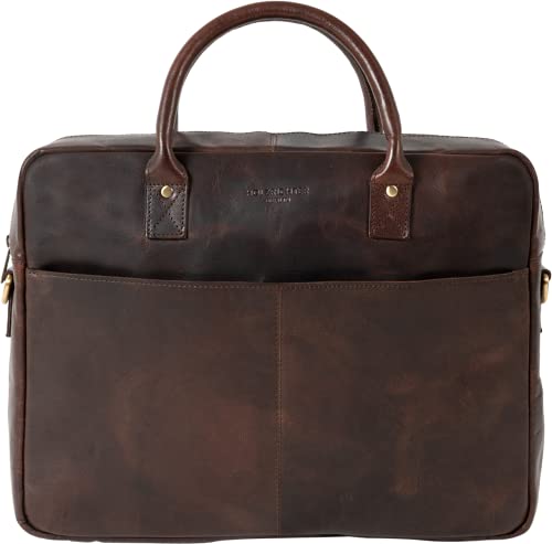 HOLZRICHTER Berlin - Große Aktentasche aus Leder (No 1-1), 30 x 39 x 10 cm Laptoptasche für Herren, Hochwertiges 15" Briefcase für die Arbeit, Businesstasche in Marone von HOLZRICHTER Berlin