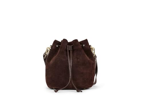 HOLZRICHTER Berlin - Beuteltasche aus Leder für Damen (No 1-1), 26x21x14 cm Schultertasche, Echtleder Bucket Bag, Handtasche in Kaffee von HOLZRICHTER Berlin