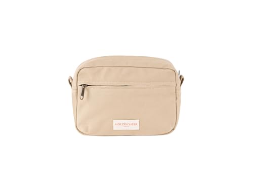 HOLZRICHTER Berlin Cross Body Bag No 2-2 (M) sand - stilvolle Cross Body Bag handgefertigt aus 100% Bio-Baumwolle von HOLZRICHTER Berlin