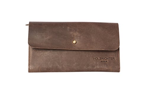 HOLZRICHTER Berlin Geldbörse Groß - Hochwertiges Damen-Portemonnai handgefertigt aus Premium-Leder - Dunkelbraun HOLZRICHTER Berlin Geldbörse Groß - Hochwertiges Damen-Portemonnai handgefertigt aus Premium-Leder - Dunkelbraun von HOLZRICHTER Berlin
