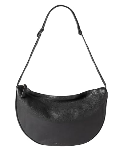HOLZRICHTER Berlin - Halbmond Umhängetasche in Leder No 1-4, Schultertasche 42x28x12cm, Echtleder Crossbody Bag, Moon Bag, Schwarz von HOLZRICHTER Berlin