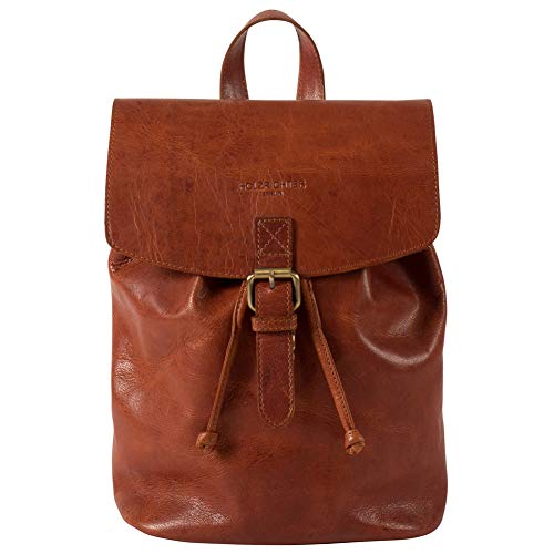 HOLZRICHTER Berlin - Rucksack aus Leder für Damen & Herren (No 2-4), Daypack 30x21,5x10cm, Echtleder Laptop Rucksack,Cognac-Braun von HOLZRICHTER Berlin