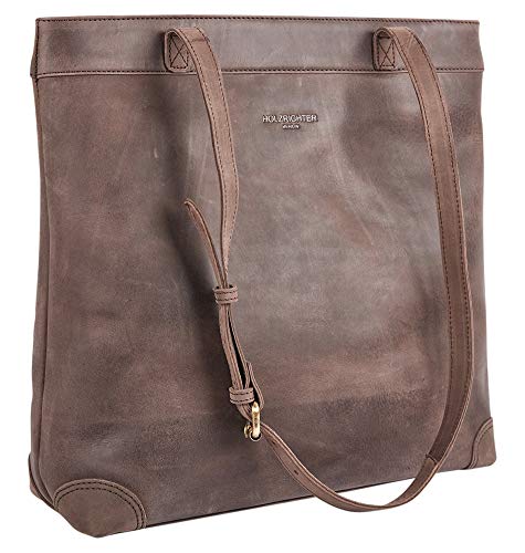 HOLZRICHTER Berlin Shopper No 1-1 (M) schokoladenbraun - Damen Handtasche & Umhängetasche mit Henkel handgefertigt aus Premium-Leder von HOLZRICHTER Berlin