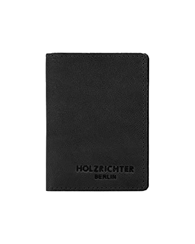 HOLZRICHTER Berlin Slim Wallet No 1-2 (S) schwarz - smartes Herren Portemonnaie handgefertigt aus Premium-Leder von HOLZRICHTER Berlin