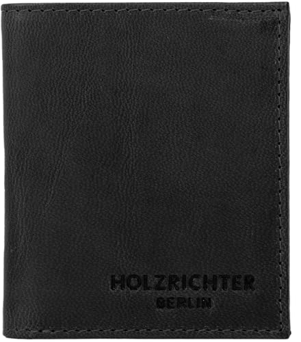 HOLZRICHTER Berlin Slim Wallet No 1-3 schwarz - smartes Herren Portemonnaie handgefertigt aus Premium-Leder von HOLZRICHTER Berlin