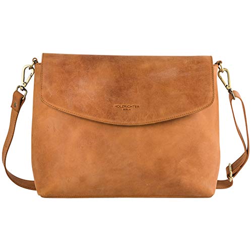 HOLZRICHTER Berlin Umhängetasche No 1-3 (L) camel-braun - Elegante Handtasche & Schultertasche handgefertigt aus Premium-Leder… von HOLZRICHTER Berlin