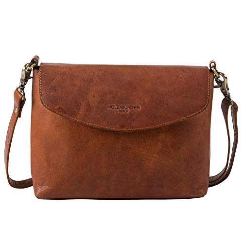 HOLZRICHTER Berlin Damen kleine Umhängetasche (M) – Crossbody Bag aus Premium Leder - mit verstellbaren schmalen Gurt - Handtasche & Handytasche von HOLZRICHTER Berlin