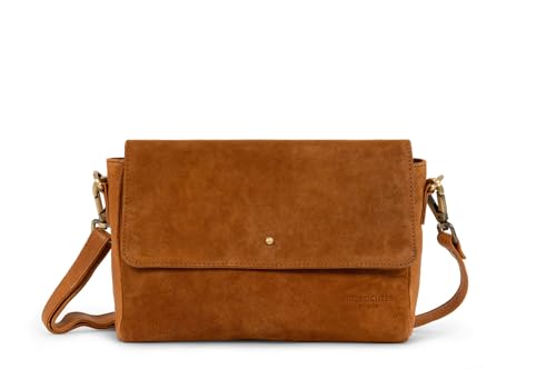 HOLZRICHTER Berlin - Kleine Umhängetasche aus Leder für Damen (No 2-1), 16x26x6,5 cm Schultertasche, Handgefertigte Crossbody Bag, Handtasche in Marone von HOLZRICHTER Berlin