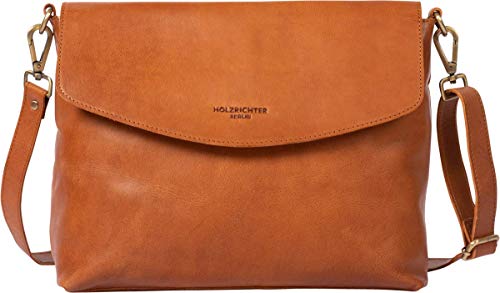 HOLZRICHTER Berlin Umhängetasche No 1-3 (L) cognac - Elegante Handtasche & Schultertasche handgefertigt aus Premium-Leder von HOLZRICHTER Berlin