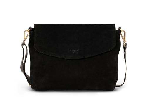 HOLZRICHTER Berlin Umhängetasche No 1-3 (L) schwarz - Elegante Handtasche & Schultertasche handgefertigt aus Premium-Leder von HOLZRICHTER Berlin