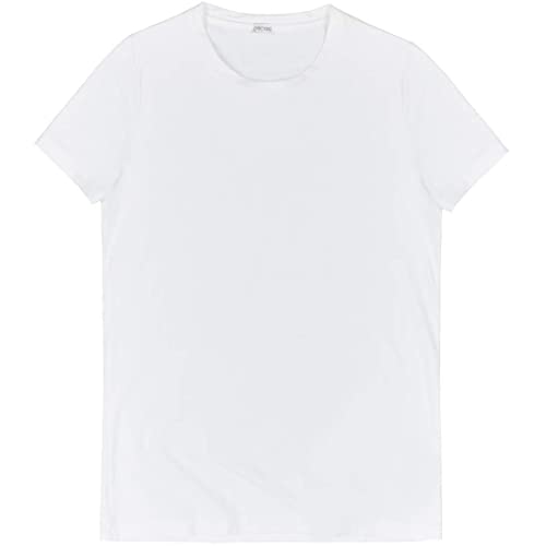 HOM, Herren, T-Shirt U-Ausschnitt Supreme Cotton, Weiß, L von HOM