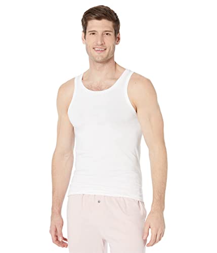 HOM Herren Tanktop Supreme Katoen Freizeithemd, Weiß, L EU von HOM