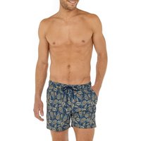 HOM Herren Badeshorts blau Mikrofaser Gemustert von HOM