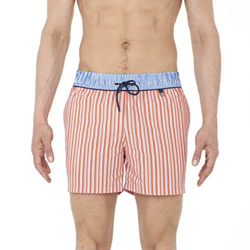 HOM Beach Boxer Preppy Orange, Größe:L von HOM