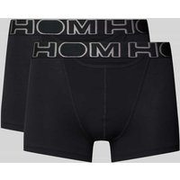 HOM Boxershorts mit elastischem Label-Bund im 2er-Pack in Black, Größe L von HOM