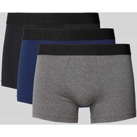 HOM Boxershorts mit elastischem Label-Bund im 3er-Pack in Dunkelblau, Größe XL von HOM