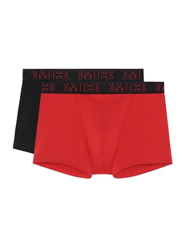 HOM Herren Boxer 2-Pack Boxerlines HO1 no.2 - red/Black - Größe XXL von HOM