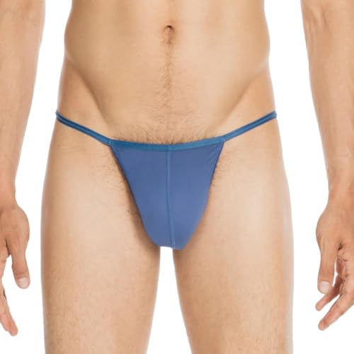 HOM Herren Basic G-String 'Plume' - Midblue - 2XL von HOM