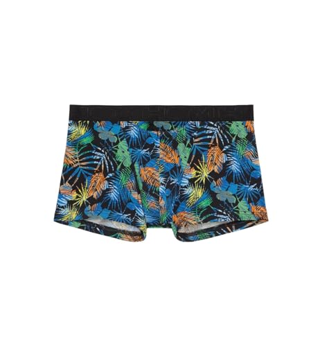 HOM Herren Boxer HO1 REVA Boxershorts, Imprimé exotique coloré sur Fond Noir, XL von HOM