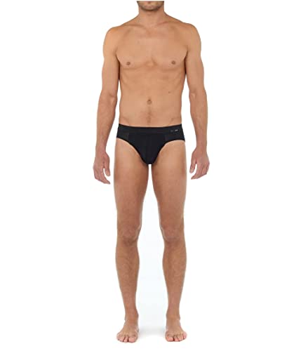 HOM Herren Confort HO1 Tencel Soft Slip, Noir, L von HOM