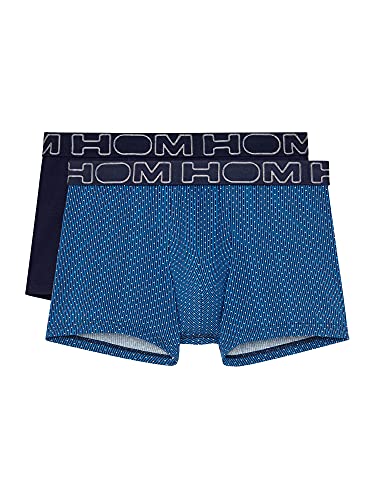 HOM Herren Dustin #2 Boxer Briefs 2p Unterwäsche, 2 Stück: Bedruckt, gestreift und gepunktet, Marineblau, S von HOM