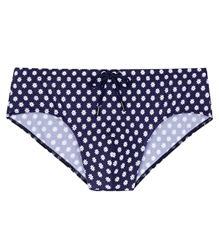 HOM Herren Gordes Swim Mini Briefs Schwimm-Slips, Navy Print, XL von HOM