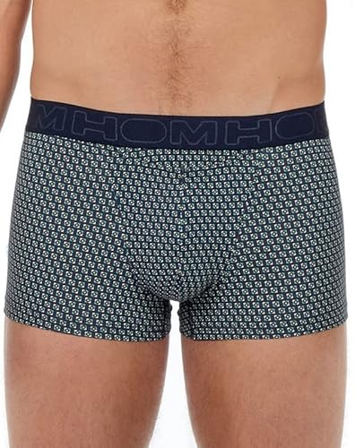 Hom Herren Ho1 Boxershorts Valere Boxer Briefs, Bedruckte geometrische Krawatte in Marineblau Grün und Weiß, M von HOM