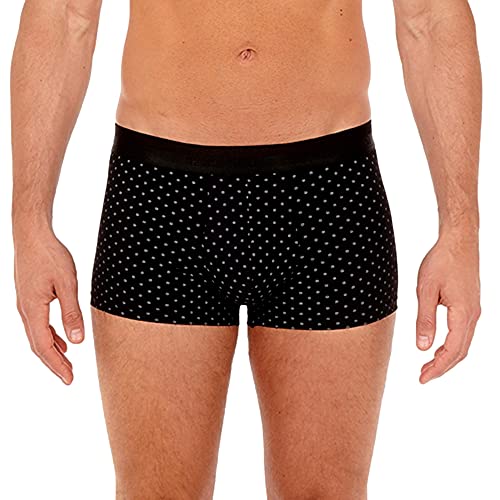 HOM Herren Max Boxer Briefs Unterw sche, Weißes Mikrofon auf Schwarzem Hintergrund, L EU von HOM