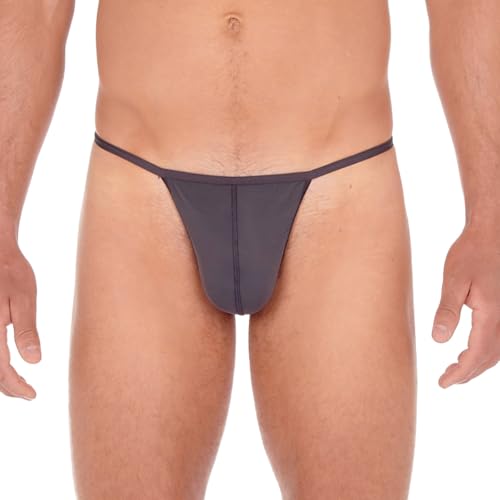 Hom Herren G-String Feder Unterwäsche, Anthrazitgrau, XL von HOM