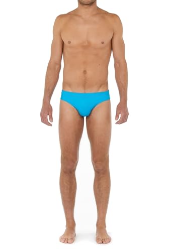 HOM Herren Sea Life Badehose Swim Briefs, türkis, 50 von HOM