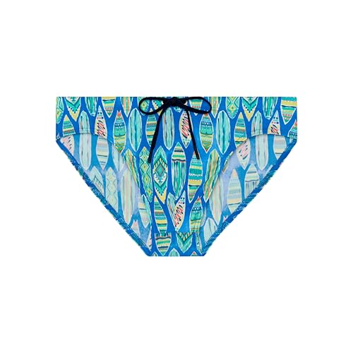 HOM Herren Slip De Bain Marbella Schwimm-Slips, Blue Print, XXL von HOM