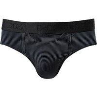 HOM Herren Slip schwarz Mikrofaser gestreift von HOM