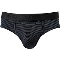 HOM Herren Slip schwarz Mikrofaser gestreift von HOM