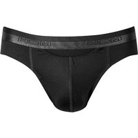 HOM Herren Slip schwarz Viskose unifarben von HOM