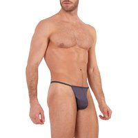 HOM Herren Stringtanga Grau Mikrofaser unifarben von HOM
