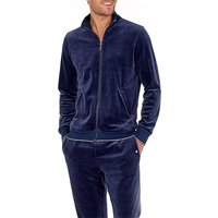 HOM Herren Sweatjacke blau Baumwolle unifarben von HOM