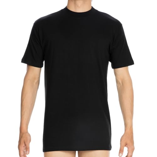 HOM Herren T-shirt U-ausschnitt Harro Unterw sche, Schwarz, S EU von HOM