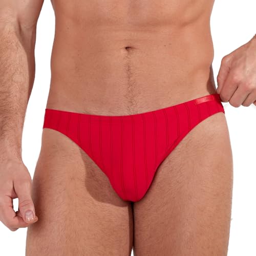 HOM Herren Micro Slip Chic Unterhose, Rot, XL EU von HOM