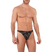 HOM Herren G-String grün Mikrofaser gemustert von HOM