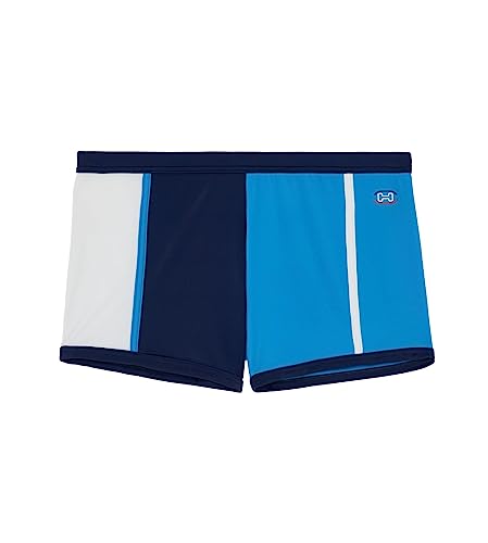 HOM Herren Waterpolo Badeshorts Swim Trunks, Blau, Marineblau und Weiß, S von HOM